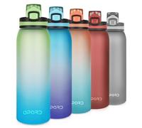 Opard Sports Water Bottle, 900ml BPA Free Non-Toxic Tritan Plastic Drinking Bottle with Leak Proof Flip Top Lid for Gym Yoga Fitness Camping