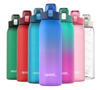 Opard Zip 1000ml Plastic Water Bottle Dishwasher Safe, Leakproof Flip-Top Lid, BPA Free Tritan, Wide Mouth Reusable Sports Water Bottle for Gym Hiking Commuting Outdoor Travel and School