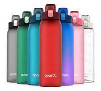 Opard Zip 1000ml Plastic Water Bottle Dishwasher Safe, Leakproof Flip-Top Lid, BPA Free Tritan, Wide Mouth Reusable Sports Water Bottle for Gym Hiking Commuting Outdoor Travel and School