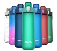 Opard Zip 600ml Plastic Water Bottle Dishwasher Safe, Leakproof Flip-Top Lid, BPA Free Tritan, Wide Mouth Reusable Kids Water Bottle for School Hiking Commuting Outdoor Travel and Gym