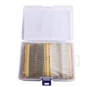 Opatiny 1/4W 5% Carbon Film Resistor Set - 3120pcs Kit with 1Ω to 10MΩ Range, Yellow Coated for Electronic Projects, 140x130x30mm