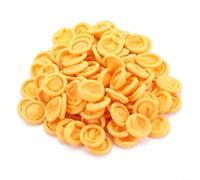 Opatiny 100 Pack Non-Slip Rubber Finger Cots, Reusable Latex Fingertip Covers for Electronics Repair, Nail Art, Jewelry Cleaning, and Crafting, White(Yellow)