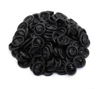 Opatiny 100 Pack Non-Slip Rubber Finger Cots, Reusable Latex Fingertip Covers for Electronics Repair, Nail Art, Jewelry Cleaning, and Crafting, White(Black)