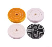 Opatiny 100mm Cotton Buffing Wheel Kit 4pc Metal Polish(7pcs)