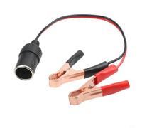 Opatiny 12V 50A Car for battery Clamp Adapter Cable with Socket - 35cm Pure Copper Wire for Trailer Sprayer Lawn Mower