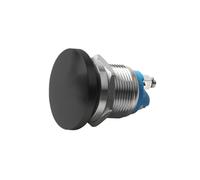 Opatiny 16mm Metal Push Button Switch 1NO Momentary Self-Reset Mushroom Head with Screw Feet IP65 Waterproof and Dustproof 250V AC 3A Industrial Control and Equipment