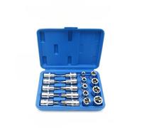 Opatiny 19 Piece Hex Bit Socket Set for E10 external star bit FOR t20 FOR t30 T60