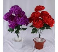 Opatiny 1PC Artificial Flower Sacrifice Chrysanthemum Bud Chrysanthemum Artificial Flower Artificial Decorations Accessories