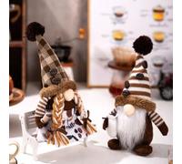 Opatiny 2Pcs Handmade Christmas Gnomes - Lucky Plush Decorations for Home & Holidays!