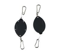 Opatiny 2PCS Plant Pulleys Hanging Plants, for Auto Raise and Lower Retractable Hook Garden Pots Bird Feeders for Black
