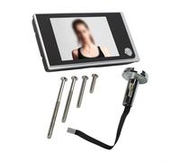 Opatiny 3.5 Inch LCD Digital Door Viewer, 720P HD Electronic Door Camera with 120° Wide View, Zinc Alloy and Plastic Frame for Home, Silver