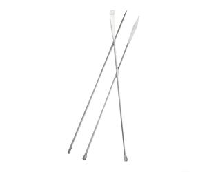 Opatiny 3 PCS Stainless Steel Lab Spatula Set with Scoop for Powder Sampling - Double Ended Mixing Tool for Chemistry Lab & Kitchen - 22cm Reusable Utensils