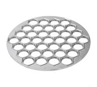 Opatiny 37 Holes Dumpling Maker, Aluminum Alloy Dough Press for Ravioli, Pelmeni and Pot Stickers, Silver