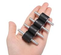 Opatiny 4 Pack Rubber Metal Buffer Vibration Damper Silent Block M5 M6 M8 for Air Compressor Diesel Engine Welding Machine Shock Absorber(M6)