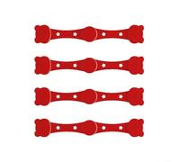 Opatiny 4pcs Magnetic Silicone Clips, Fire-Safe Parchment Paper Holders with Thick Edges, Kitchen Gadget to Secure Baking Sheets, Black(red)