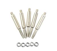 Opatiny 5Pcs 4mm Carbide Burrs for Hand Crank Chainsaw Chain Sharpening Jig, 6mm Shank, Silver