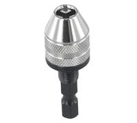 Opatiny 6.35mm Hex Shank Quick Change Keyless Drill Tool Nail Engraving Machine Aluminum Alloy(0.3-3.6mmS)