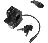 Opatiny 7-Pin Electric Scooter Throttle Accelerator with Key Lock, for Kukirin G2 Master, Compact ABS Controller Switch Secure Riding Control for Black
