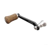 Opatiny 70mm Carbon Fibre Reel Handle with Single Rubber Cork Knob for Daiwa Fuego Spinning-Reel Repair Accessory(silver)