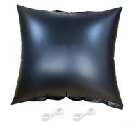 Opatiny Above Ground Pool Winter Air Float Pillow, 120 x 120cm Black PVC Cushion, with Two 3-Meter Ropes for Swimming Pool Cover Protection During Cold Months