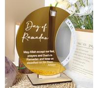 Opatiny Acrylic Ramadan Countdown Calendar Ornament for Eid Mubarak Decorations, 20cm Reusable Muslim Festival Home Party Wall Decor, Islamic Holiday Celebration Accessory