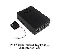 Opatiny Aluminum Alloy Armor Shell for Raspberry Pi 5, Silent Passive Cooling Case with Heat Dissipation for Metal Pillars and Thermal Pads, Black