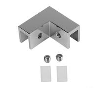 Opatiny Bathroom Glass Door Clamp Fixed Panel Clamp for 8-12 Mm Tempered Glass Shower Door Clip Holder Bracket T-Shaped Flange Pull Rod