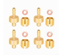 Opatiny Brake Replacement Kit for HOPE TECH3 V4/E4/X2 - 4-Pack CNC Copper Oil Needles, Olive Heads & Spacers for Mountain Bike Hydraulic Disc Brake Maintenance
