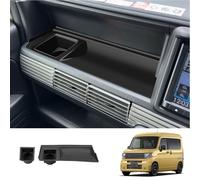 Opatiny Car Front Dashboard Center Console Panel Water Cup Pad for Honda N-VAN 2024+ - Black ABS Coaster with Quick Installation, RHD