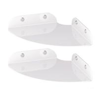 Opatiny Clear Acrylic Corner Floating Shelf Set of 2 - Space-Saving Wall Organizer for Bathroom, Kitchen, Living Room Keeping Plants, Cosmetics, Or Collectibles Neatly Displayed(white)