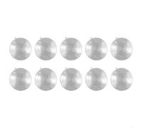 Opatiny Clear Plastic Christmas Ornament Balls, 7-11cm Diameter Hanging Decorations with Holes, for Confetti/Candy/Floral Arrangements(B 11cm)
