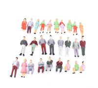 Opatiny Colorful People Figures 100PCS, 1:50 1:75 1:100 Scale Model Train Accessories, ABS Plastic Tiny Humans for Sand Table Scene Building and DIY Projects(1:50)