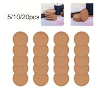 Opatiny Cork Coasters Handy Round Square Shape Dia 9Cm 10Cm Plain Natural Wine Drink Tea Coffee Coaster For Home Office Kitchen