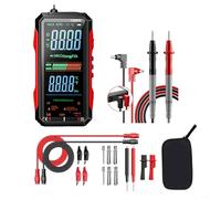 Opatiny Digital Multimeter, True RMS 6000 Counts With NCV, 4.8 Inch Backlit Display, USB-C Rechargeable For AC/DC Voltage Current Resistance Test, Red Black(FS899L +16-in-1 cable+bag)