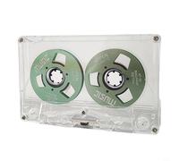 Opatiny Double-Sided Blank Cassette Tape 50 Min ABS Reusable Audio Tape for Meetings Creative Projects Green(Gold)