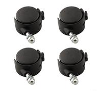 Opatiny Electric Oil Heater Replacement Caster Wheels for Midea 40mm Rolling Wheels Black Plastic Omni-Directional Base Support 4 Pack(With Brake)
