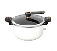 Opatiny Enamel Non-Stick Pressure Cooker Large Capacity Soup Pot Multi-Purpose Kitchen Cookware 26cm 28cm(7L white)