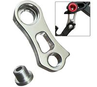 Opatiny for Bicycle Gear Derailleur Hanger Extender for SRAM and Sunrace 40T-46T Flywheels Aluminum Alloy Tail Hook Mountain and Road Bikes Silver