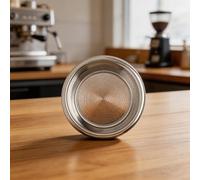 Opatiny for Stainless Steel 58mm Bottomless Filter Basket Compatible with for Breville Coffee Machines, Double Bowl Portafilter Insert, Reusable Espresso Accessory Home and Use, Silver(1 cup)