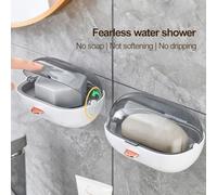 Opatiny for Versatile Soap Tray with Lid and Drainage Design for Bathroom and Kitchen