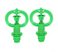 Opatiny Green Rotary Refraction Sprinkler 360 Coverage Adjustable Flow Garden Watering Nozzle 5M 2 Pack