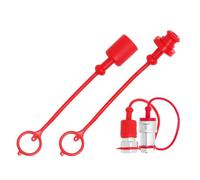 Opatiny Hydraulic Quick Connector Dust Cap 2 Sets, Red PVC Protective Cover with Easy Install for 1/4 to 3/4 Inch Couplings