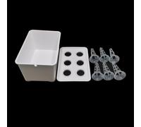 Opatiny Indoor Hydroponic Grower Kit: Self-Watering Plant System for Herbs, Plastic Water Culture Growing Box, Space-Saving Design, 12x18x10.5, White