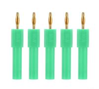 Opatiny J.20011 2mm Male to 4mm Female Banana Adapter, 5pcs Brass PA Conversion Connector Multimeter Test Leads, 36A 60V, Assorted Colors(green)