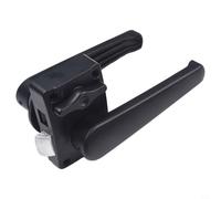 Opatiny Keyless RV Bathroom Door Handle Zinc Alloy Black 168mm Length 90-Degree Turn Lock for Travel Trailer Marine Toilet Left or Right Installation