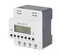 Opatiny KG316T Digital Timer Switch Relay 220V, 60A-100A Programmable Time Controller with Key Lock and LCD Screen Rail Mount(100A)