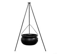 Opatiny Large 51in Witches Cauldron on Tripod with Lighting, Black Plastic Bowl Decor Candy Bucket, Halloween Candy Holder, Halloween Witch Decor