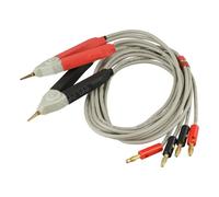 Opatiny LCR Meter Test Cable with Kelvin Clips and Banana Plugs, 850mm Long, Gold-Plated for Low Contact Resistance, Compatible with GTL-108A/9287-10/GOM-801G/802/3540 Series