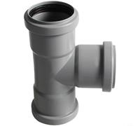 Opatiny Leakproof 50mm Plastic Pipe Tee Connector 90 Degree Quick for Connect Fitting for PP Material for Bathroom Sink Gray
