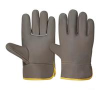 Opatiny Leather Work Gloves for Welding Spark Protection(Dark color)
